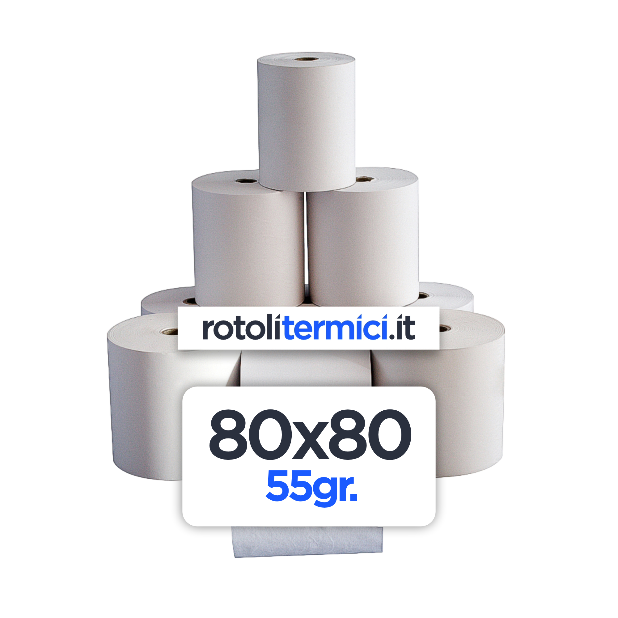 Rotoli Termici 80x80 - 55gr - Anima 12 (80x80x12)