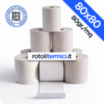 Rotoli Termici 80x80 - 80gr per Scommesse Sportive - Omologati Anima 12 (80x80x12)