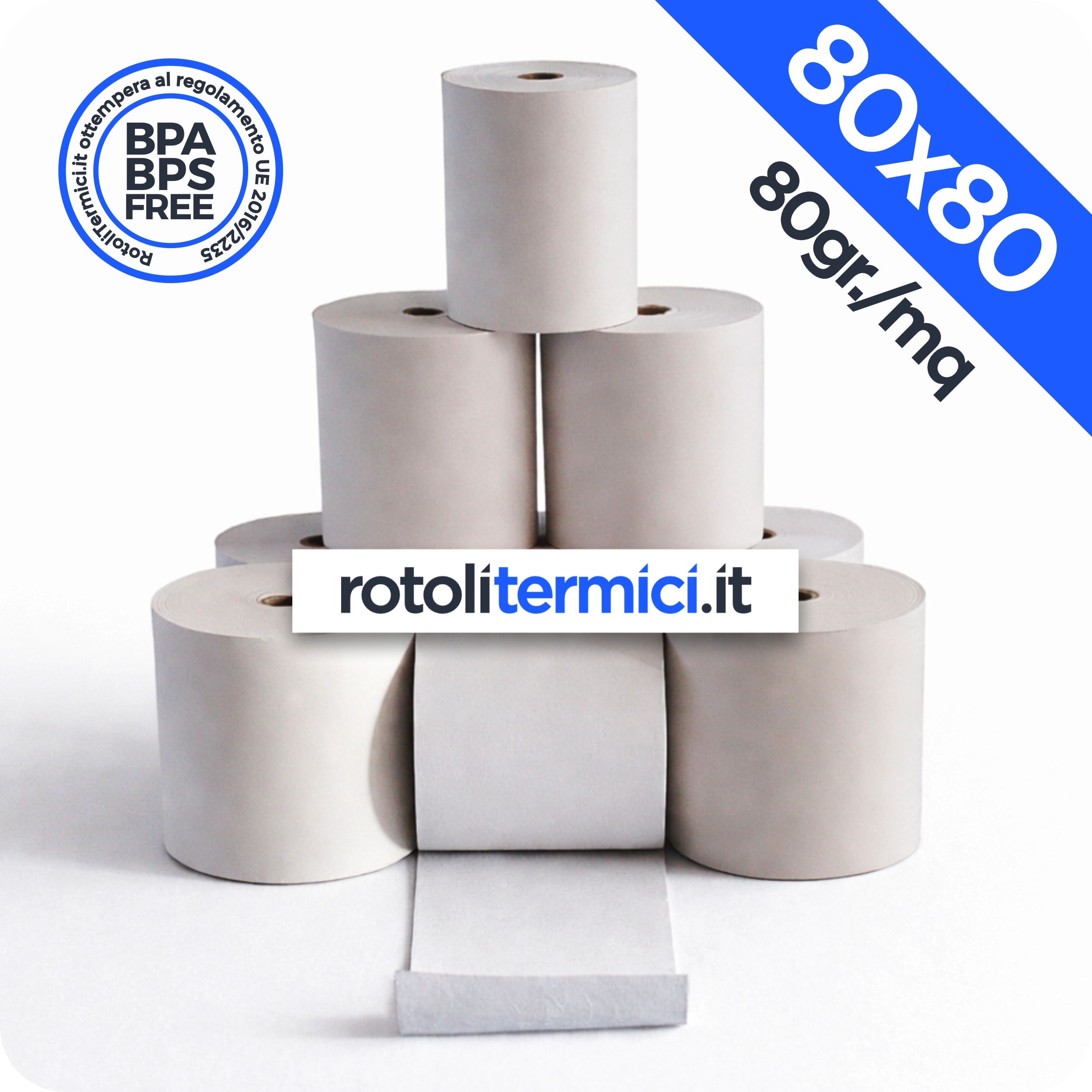 Rotoli Termici 80x80 - 80gr per Scommesse Sportive - Omologati Anima 12 (80x80x12)