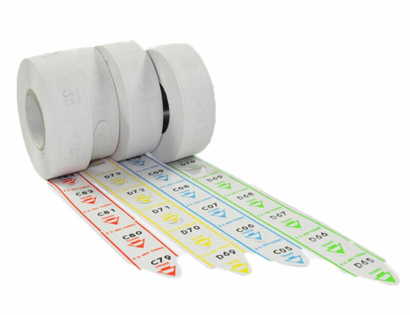 CONFEZIONE DA 5 ROTOLI DA 2000 TICKET ETICHETTE NUMERATE ELIMINACODE A RONDINE