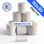 Rotoli Termici 110x30 - 55gr - Omologati Anima 12 (110x30x12)