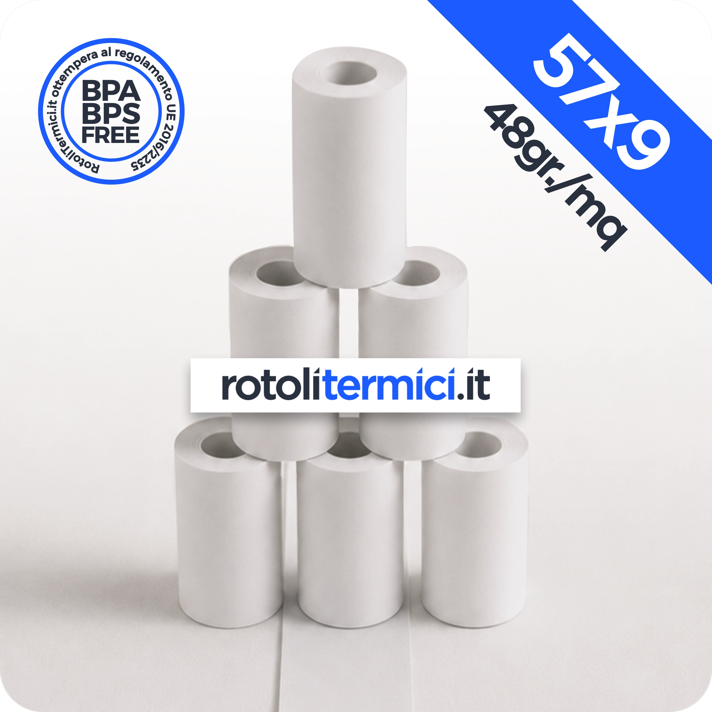 Rotoli Termici 57x9 metri - 48gr - Omologati Senza Anima (57x9x24)