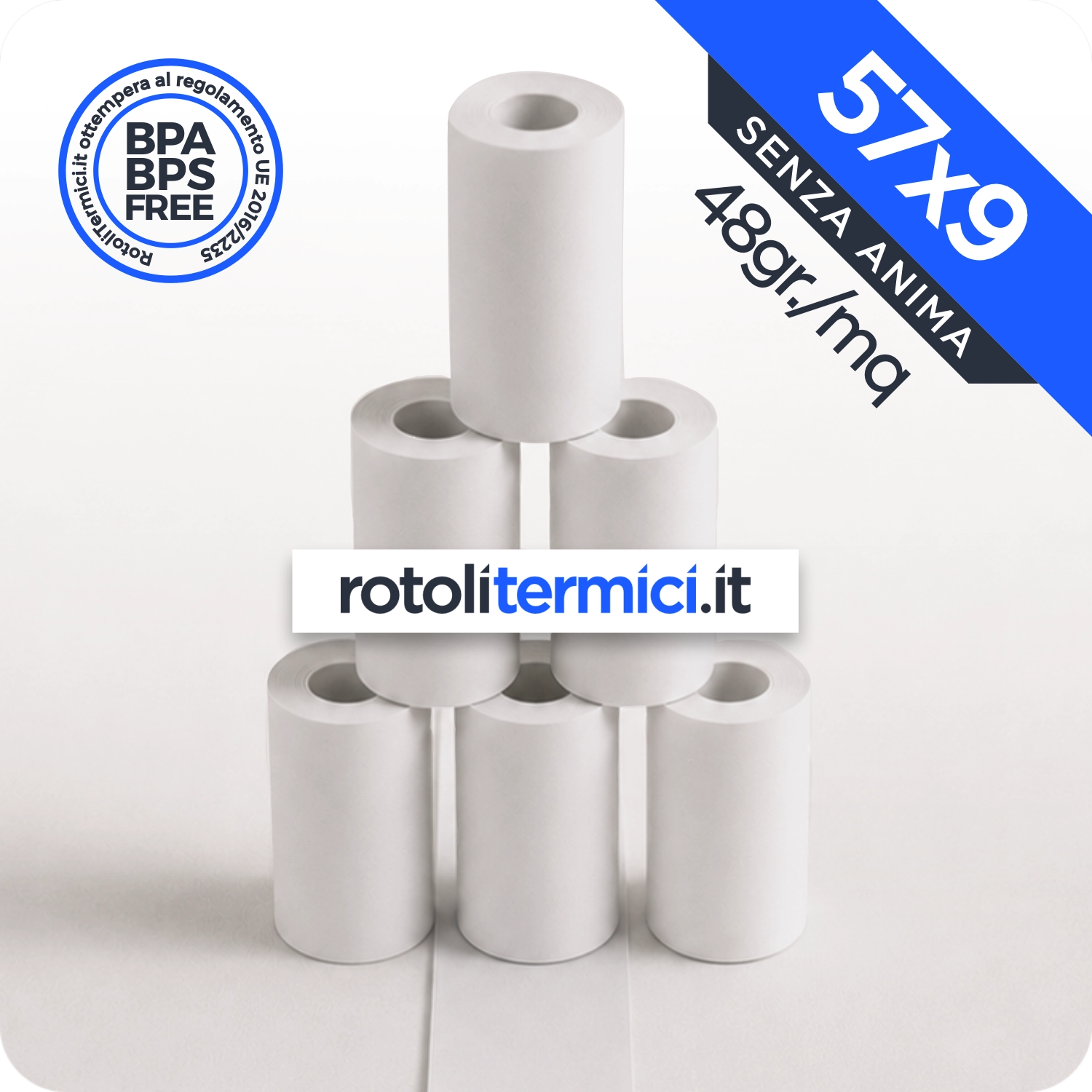 Rotoli Termici 57x9 metri - 48gr - Omologati Senza Anima (57x9x24)
